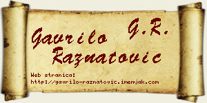 Gavrilo Ražnatović vizit kartica